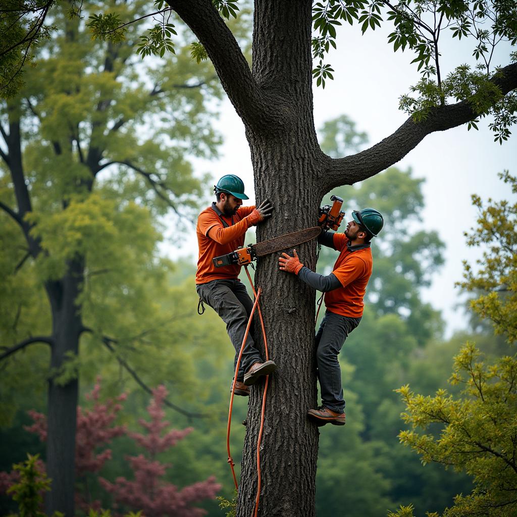 Tree removal project in Corona